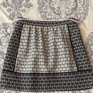 J. Crew Black and White A-Line Skirt